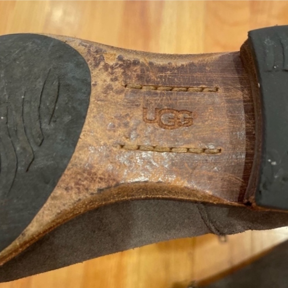 Ugg gray leather Caitlyn boots - Picture 9 of 14